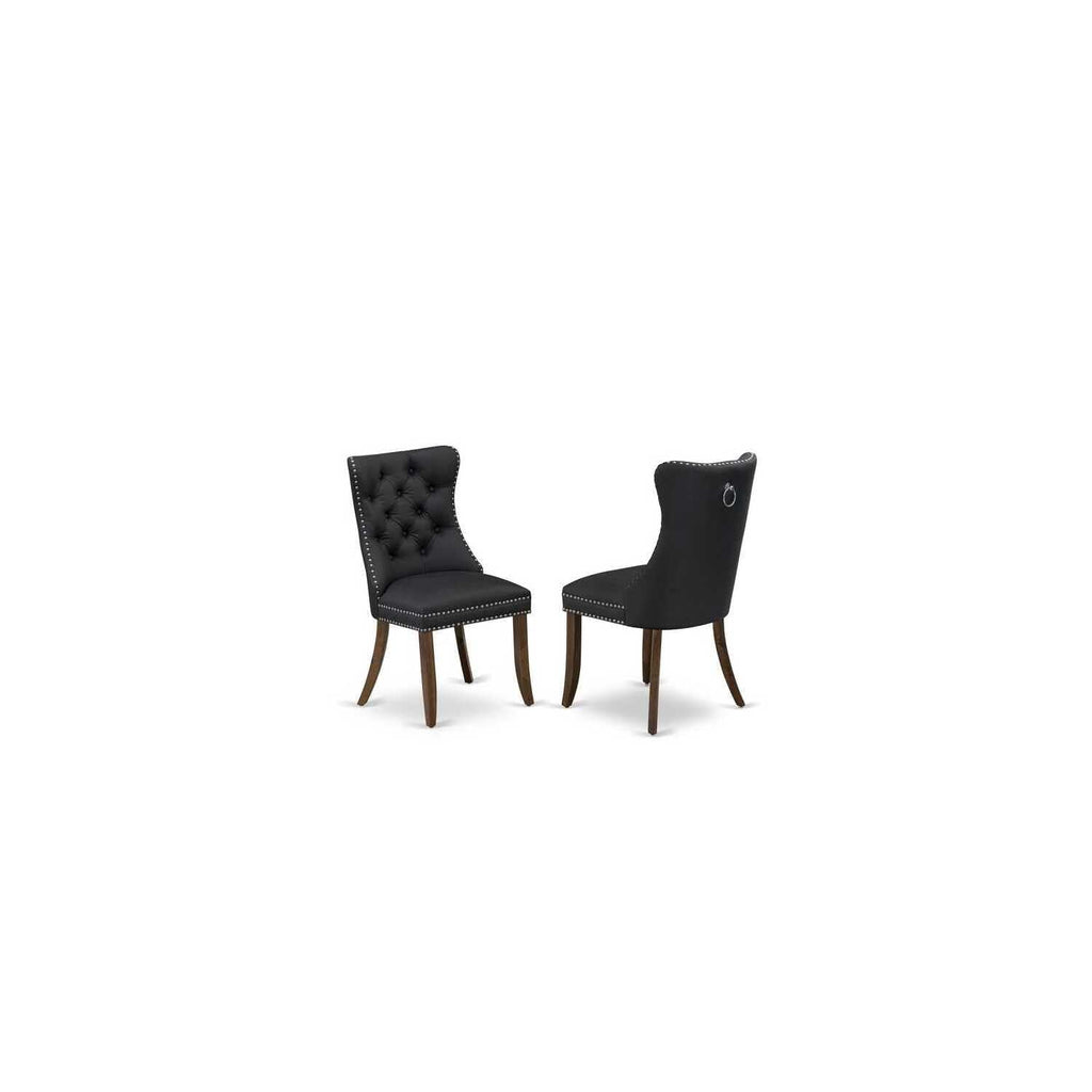 9 Piece Dining Table Set with 8 Dark Grey PU Leather Chairs R8697