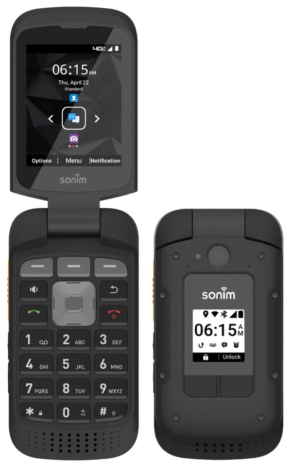 Black Rugged Flip Cellphone E6281