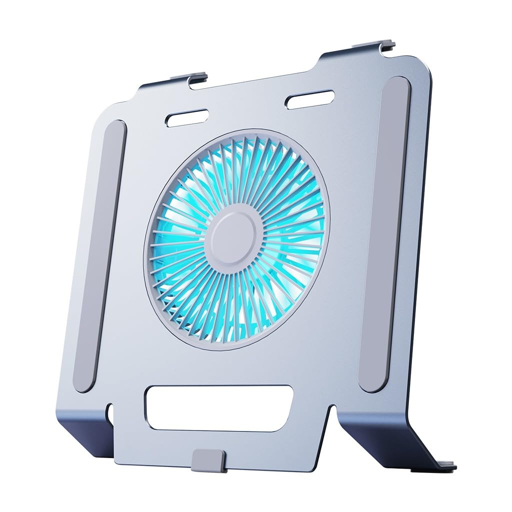 Aluminum Alloy Three Speed Regulation Light Desktop Fan Laptop Stand B66038