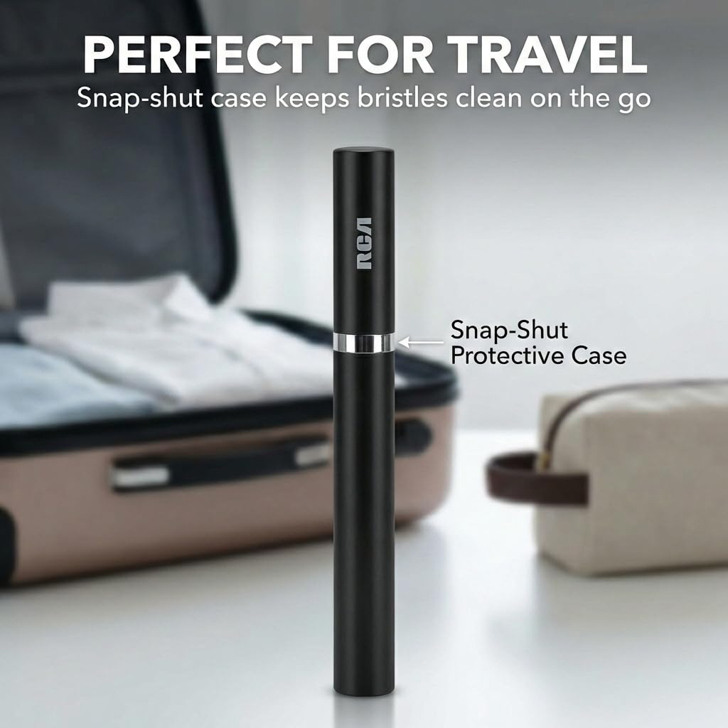 Black Battery Powered Electric Toothbrush with Extra Brush Head R664344