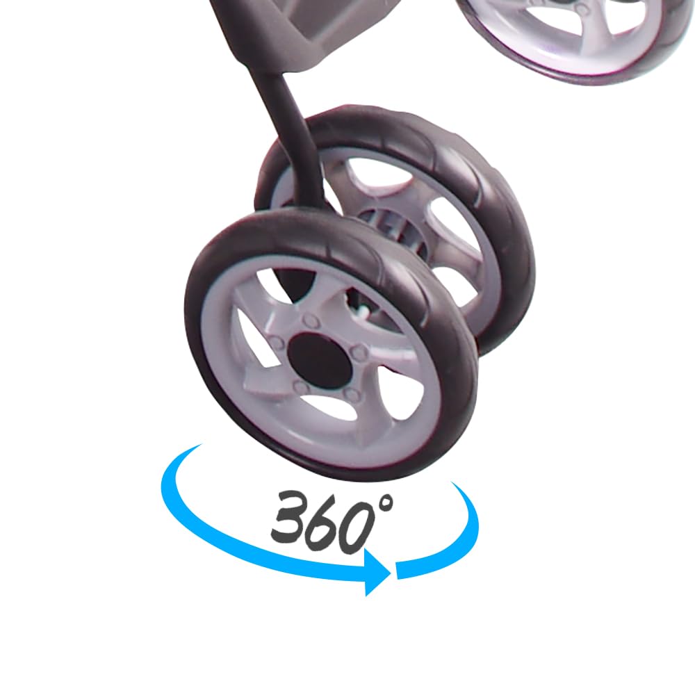 4 Wheels Pet Stroller with Storage Basket U793
