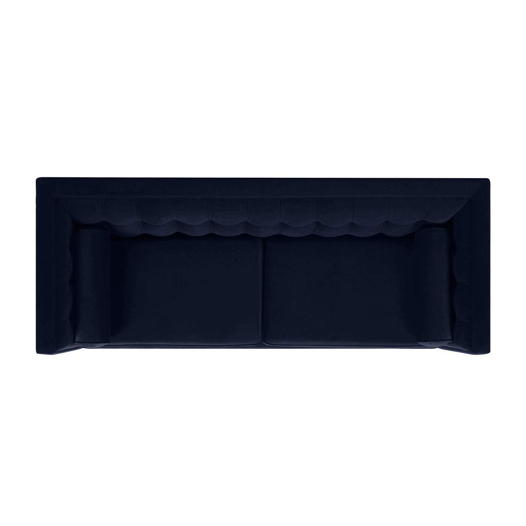 Dark Navy Blue Performance Velvet Tufted Sofa M58219