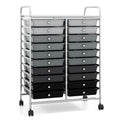 20 Drawer Multicolor Rolling Storage Cart X90946