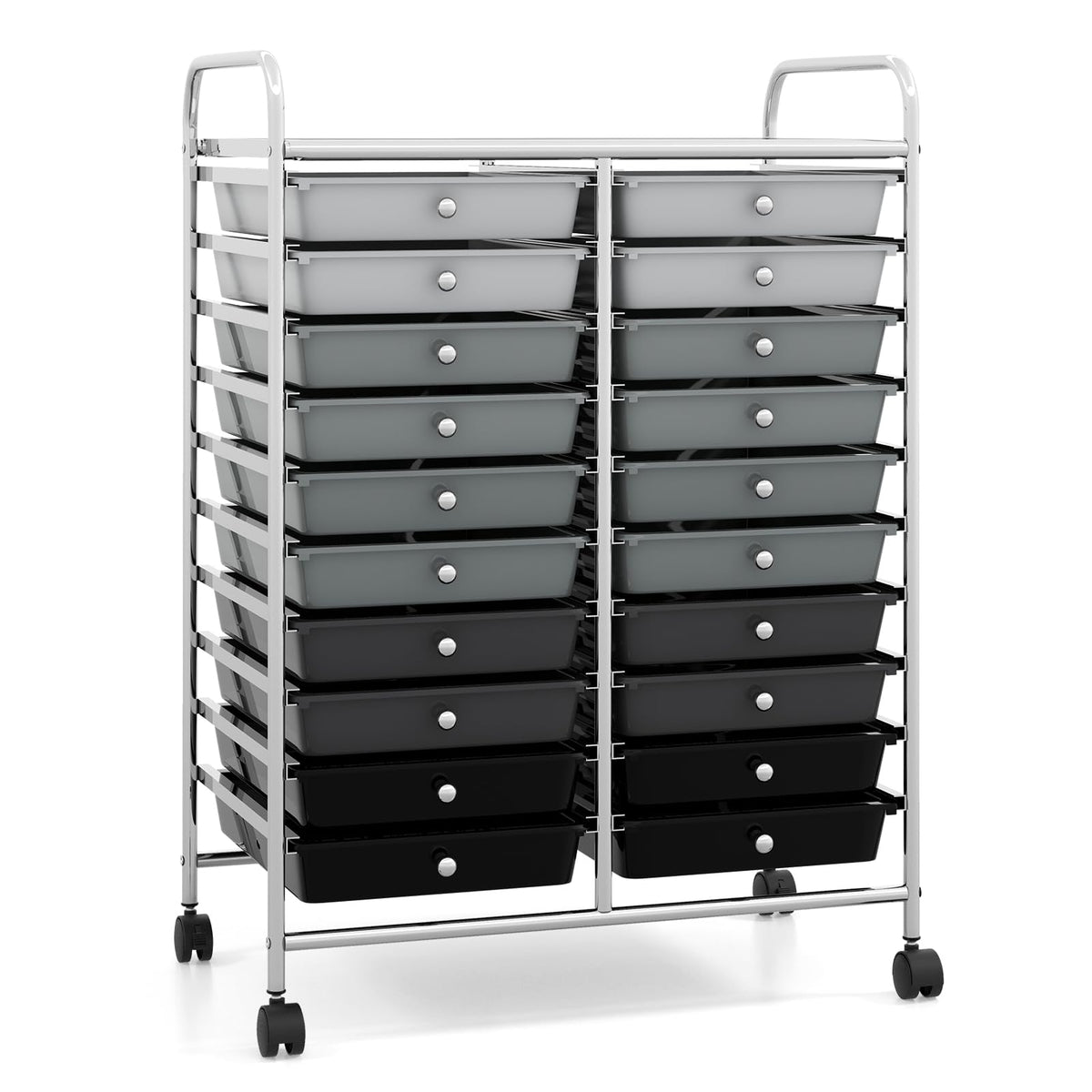 20 Drawer Multicolor Rolling Storage Cart X90946