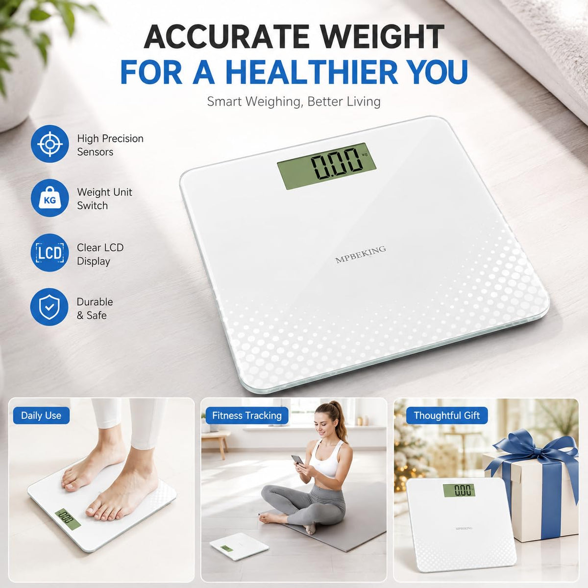 440lbs Bathroom Scale with Baby, Pet Mode W939856