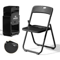 Black Plastic Folding Chairs 10 Pack Metal Frame I955