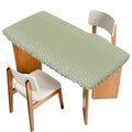 White Speckles Grain Fitted Rectangle Tablecloth 32" x 72" Elastic Waterproof Table Cover X250