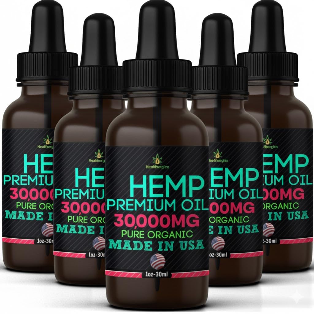 Hemp Oil Drops 5 Pack Cold Pressed Vegan G737