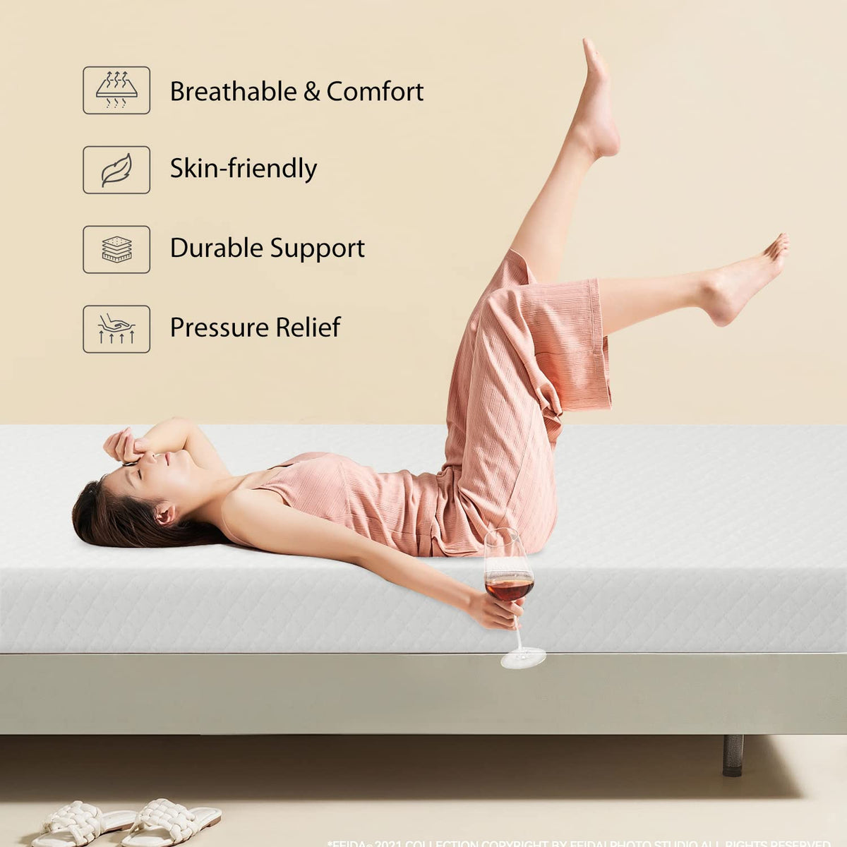 5 Inch Twin Gel Memory Foam Mattress A450345