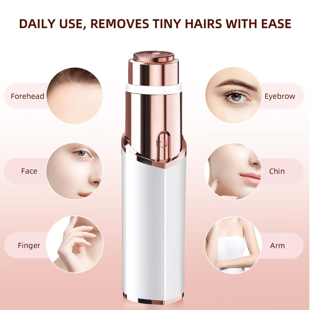 Rechargeable Facial Hair Remover with 2 Replacement Heads F312