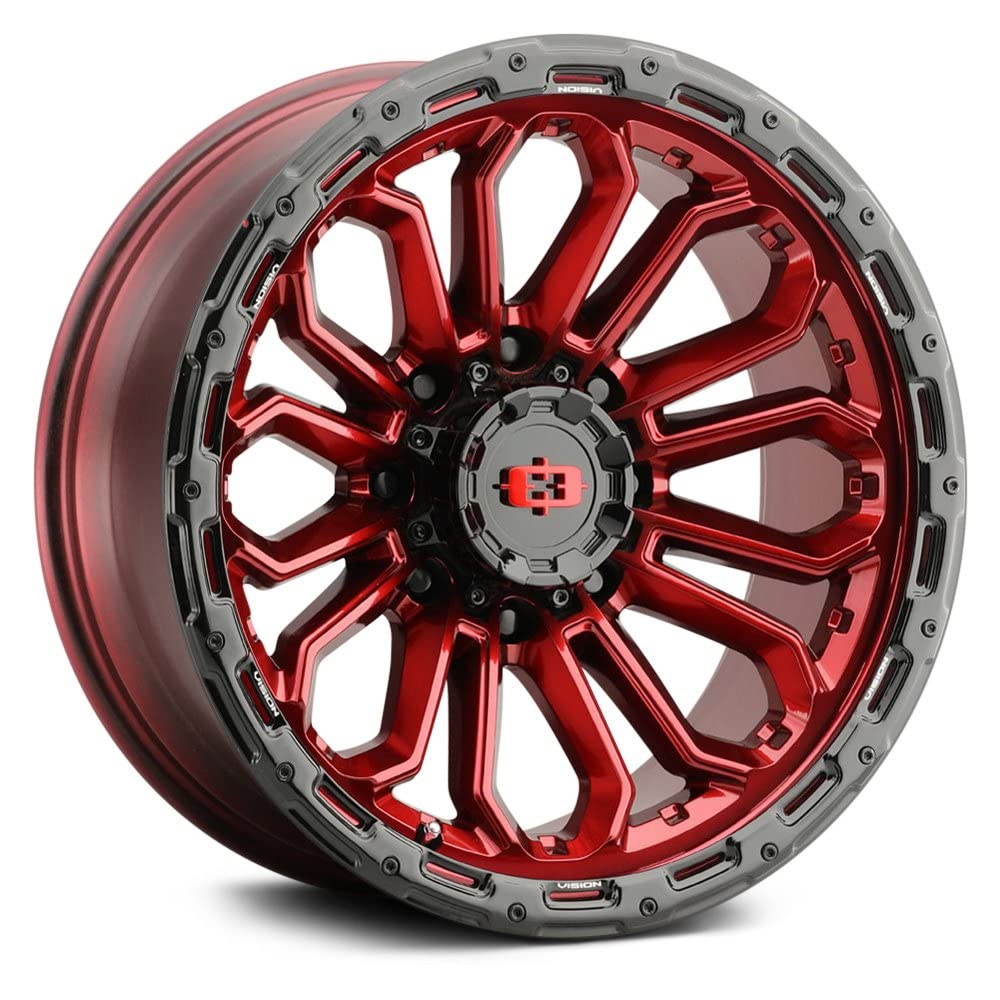 20x9 8x6.5" +12mm Red Wheel Rim L497