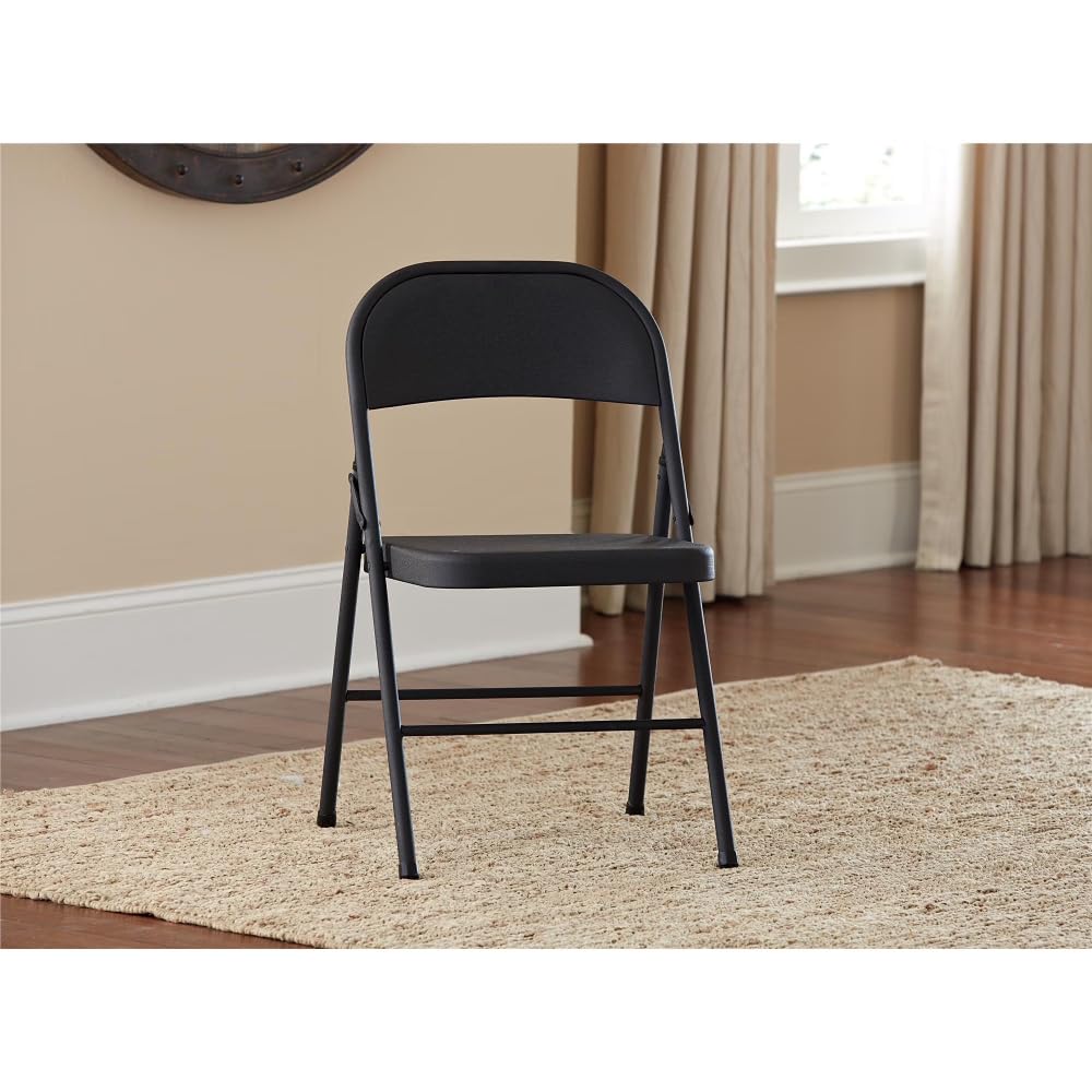 Steel Folding Chair 4 Pack Black H4878