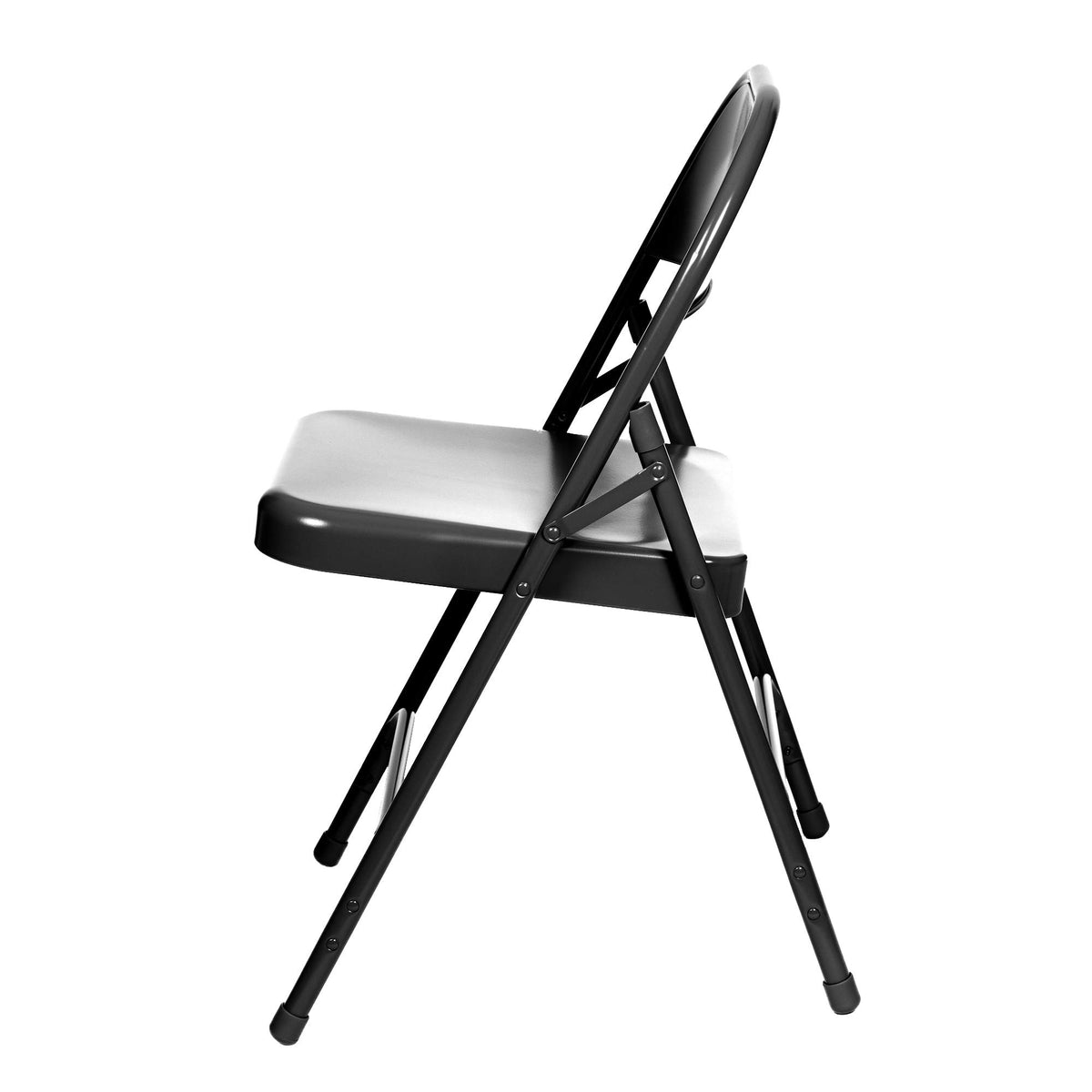 Black Steel Folding Chairs 4-Pack B900