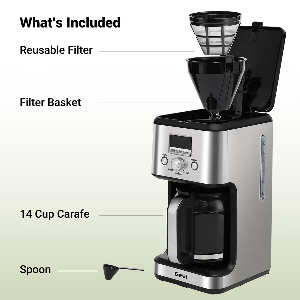 14 Cup Programmable Drip Coffee Maker with Glass Carafe X99620