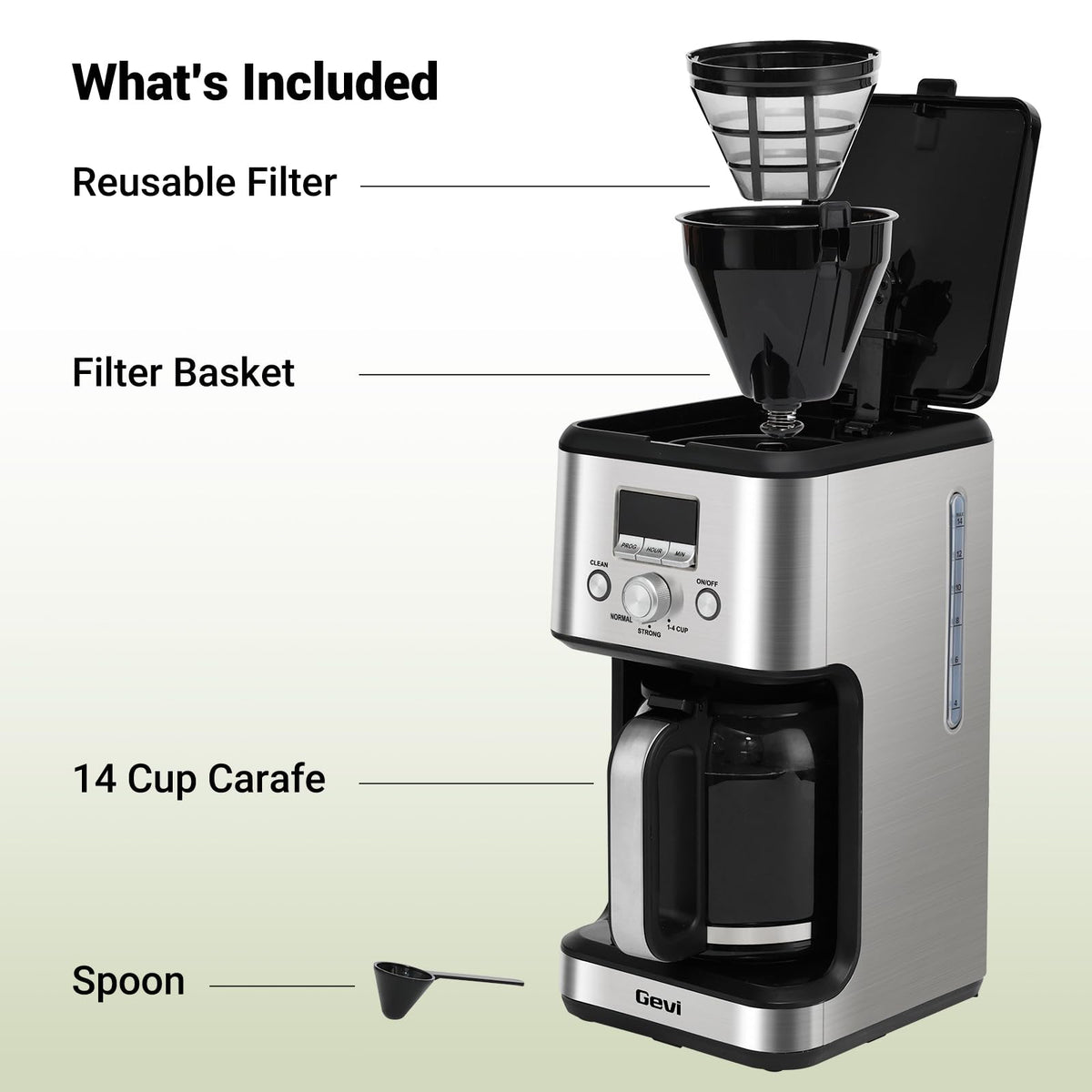 14 Cup Programmable Drip Coffee Maker with Glass Carafe X99620