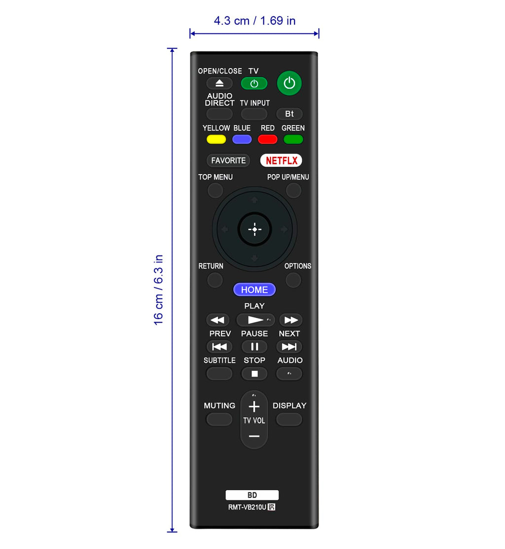 Replace Remote Control for Sony 4K Ultra HD Blu-ray Player T418