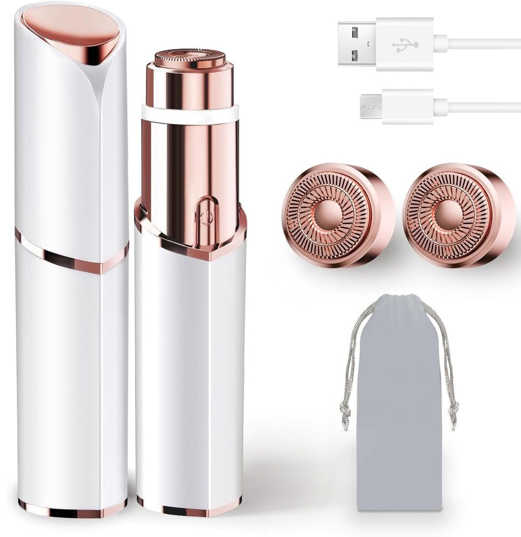 Rechargeable Facial Hair Remover with 2 Replacement Heads F312