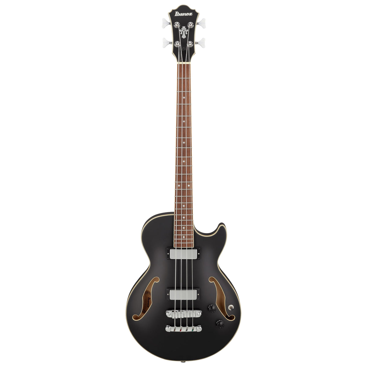 Black Flat Semi-hollow Bass Guitar H280