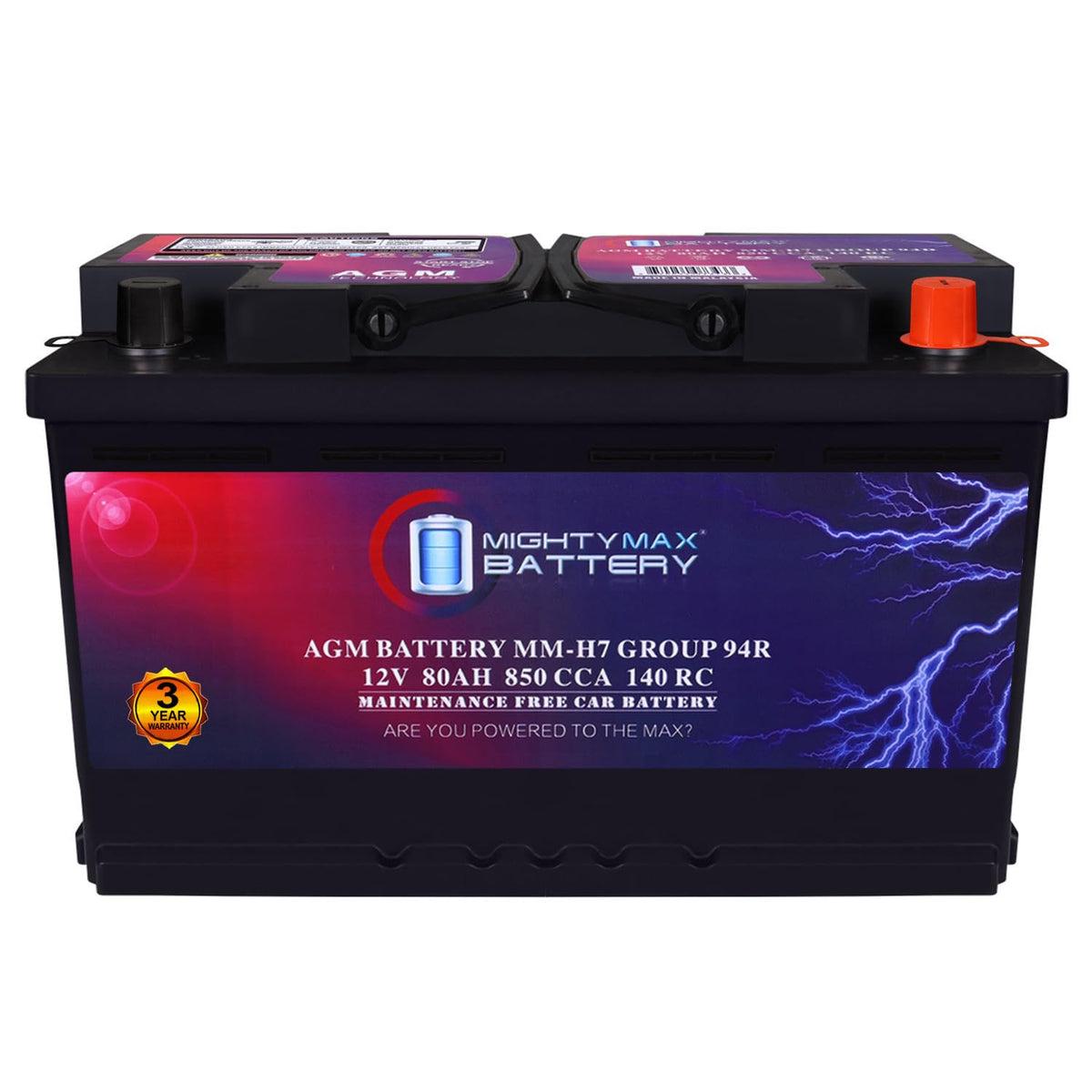 12V 80AH 850 CCA Replacement Battery E611