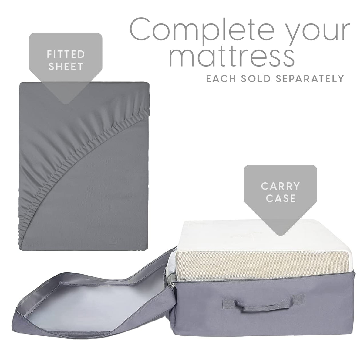 Queen Size 6 inch Memory Foam Trifold Mattress M438121