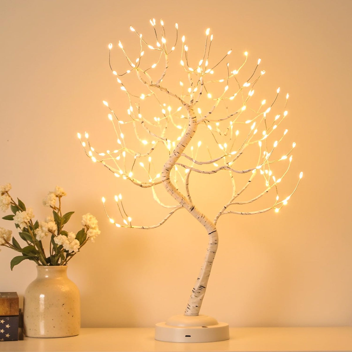 Warm White 108 LED Artificial Birch Tree Lights M19673