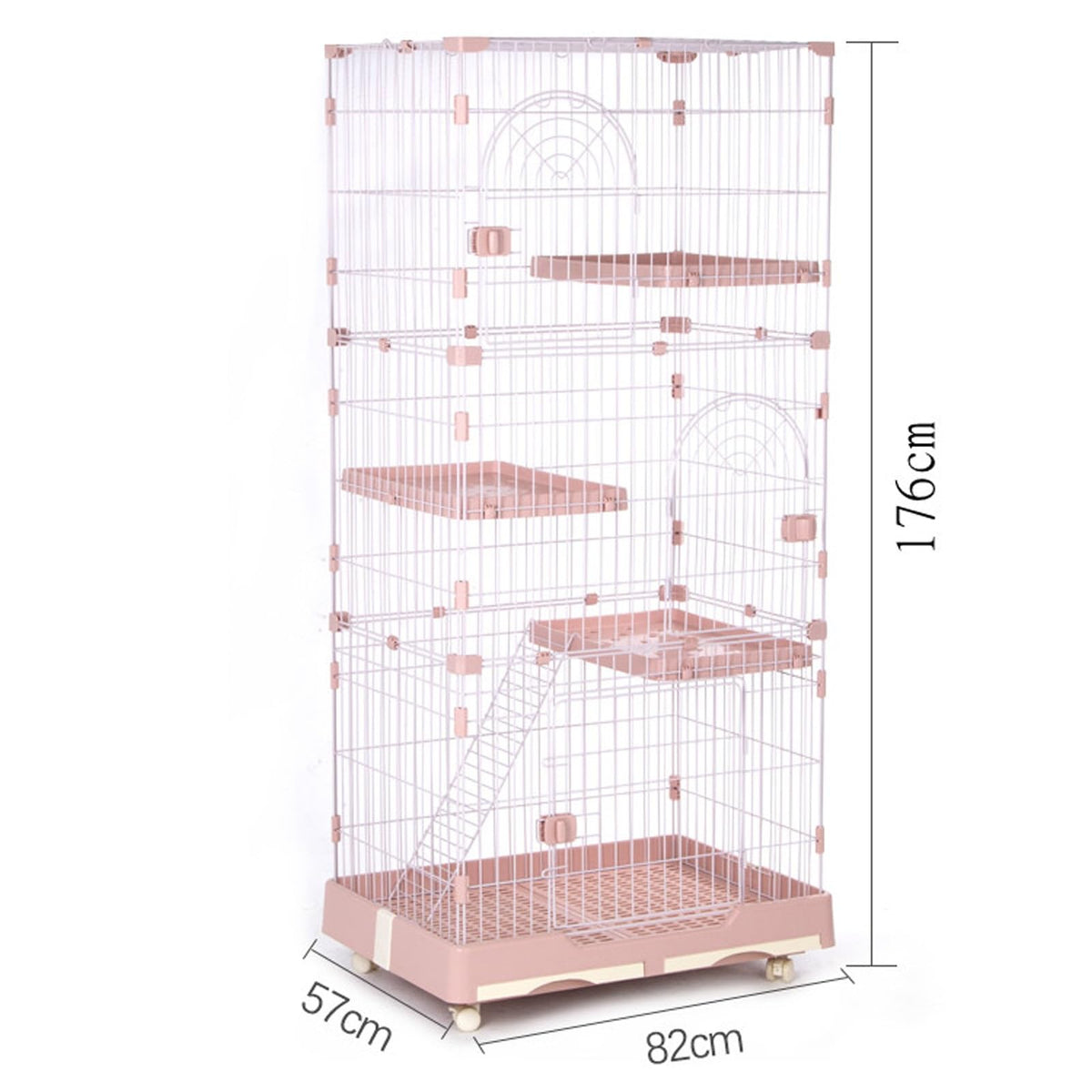Foldable 4 Tier Detachable Cat Cage with Hammock P2365