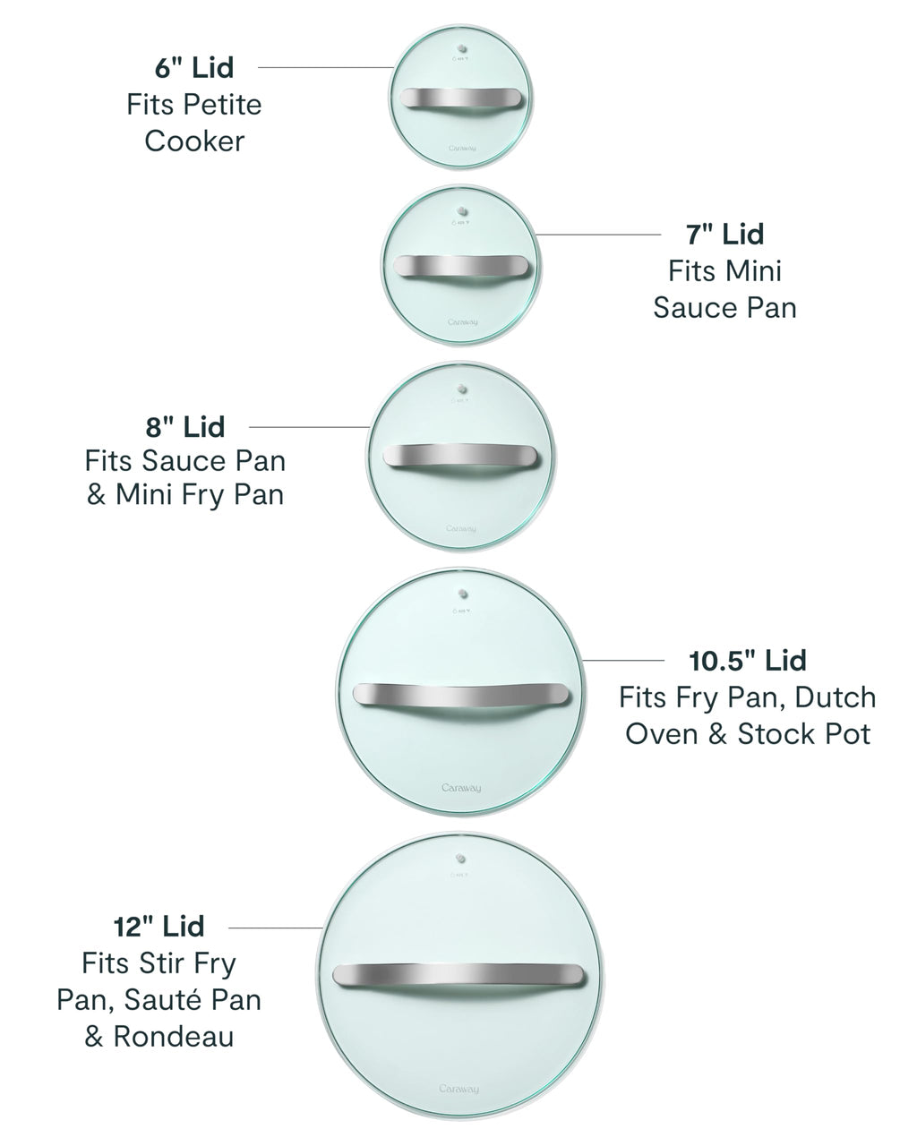 10.5" Tempered Glass Lid for Pots and Pans G4210