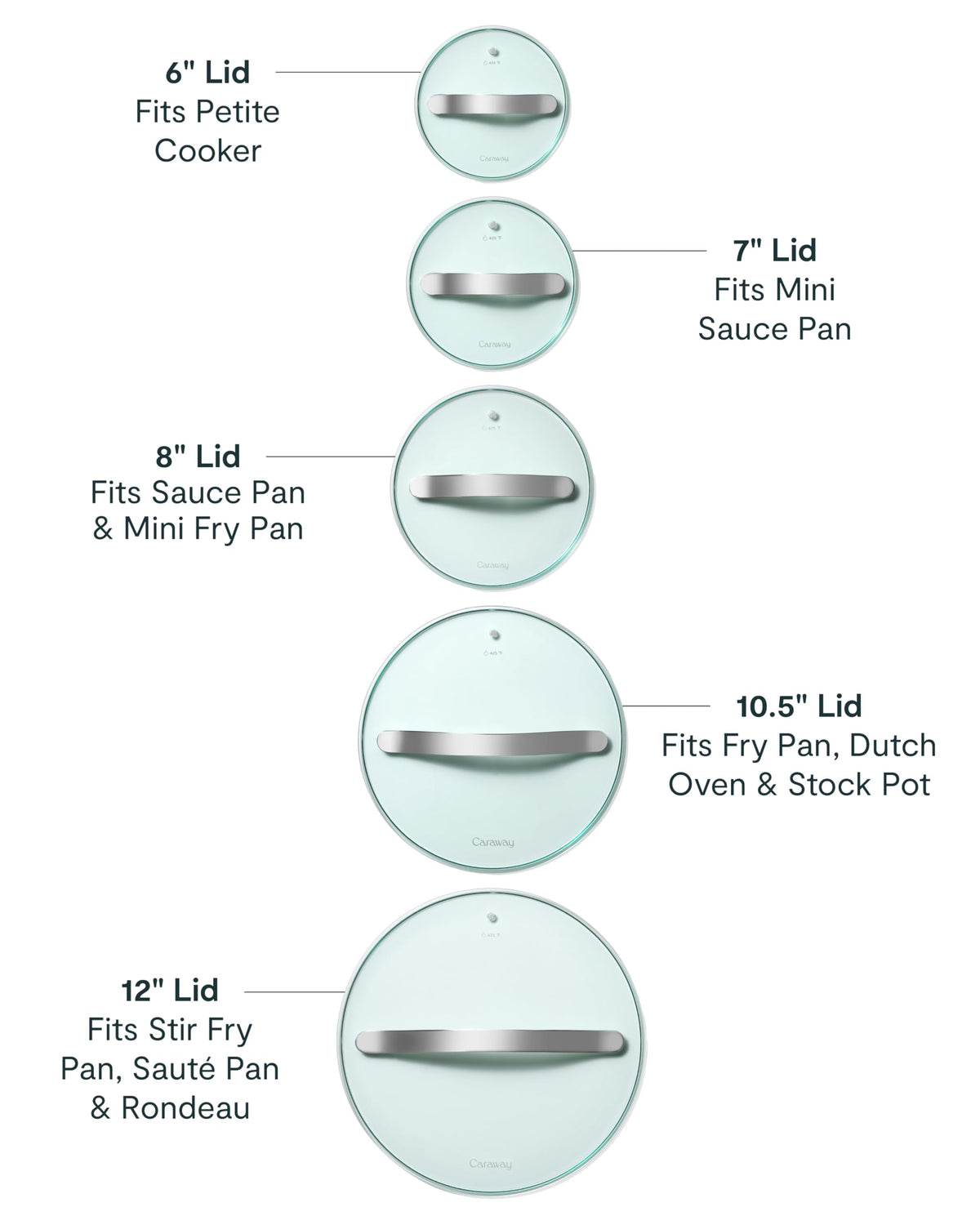10.5" Tempered Glass Lid for Pots and Pans G4210