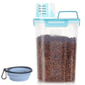 3-5Lbs/3Qt Plastic Pet Food Storage Container with Foldable Bowl C96273