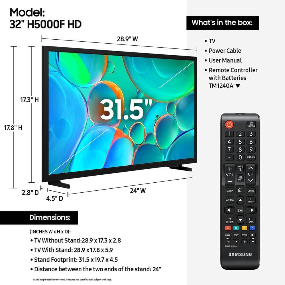 32-Inch Smart LED TV with HDMI Cable V179420