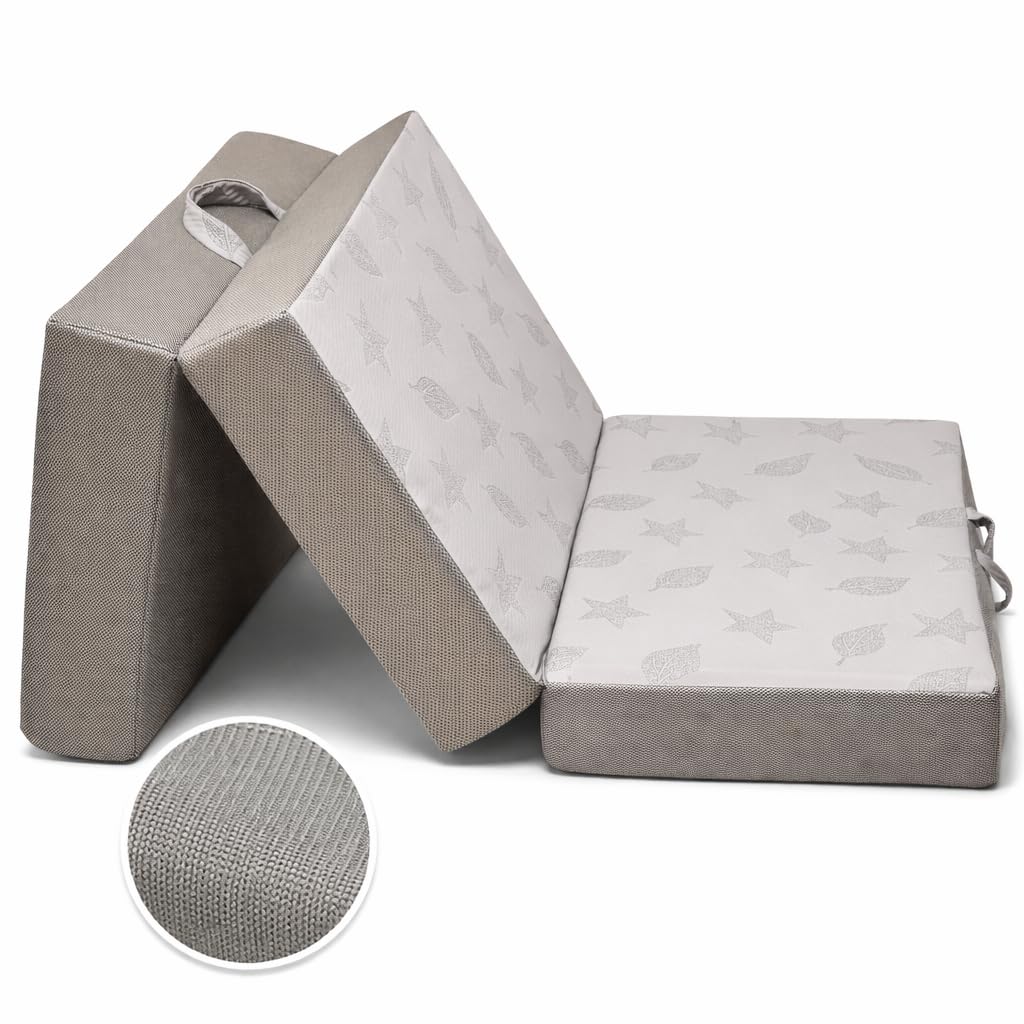 Twin 6-Inch Foam Tri Fold Floor Mattress with 2 Washable Covers P462423