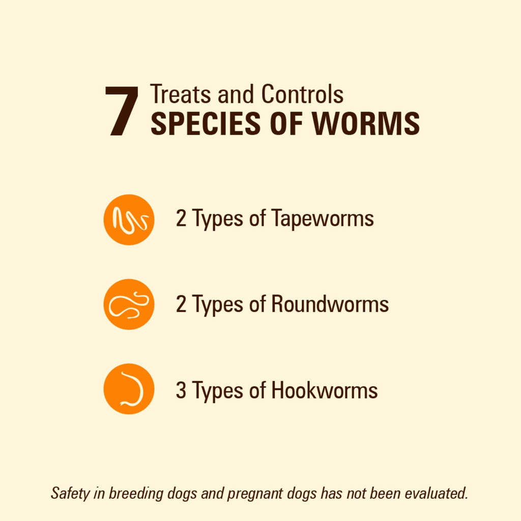 7 Way DeWormer for Small Dogs 6-25 lbs (6 Count) + Flea and Tick Prevention for Small Dogs 4-10 lbs (4 Count) Bundle R573