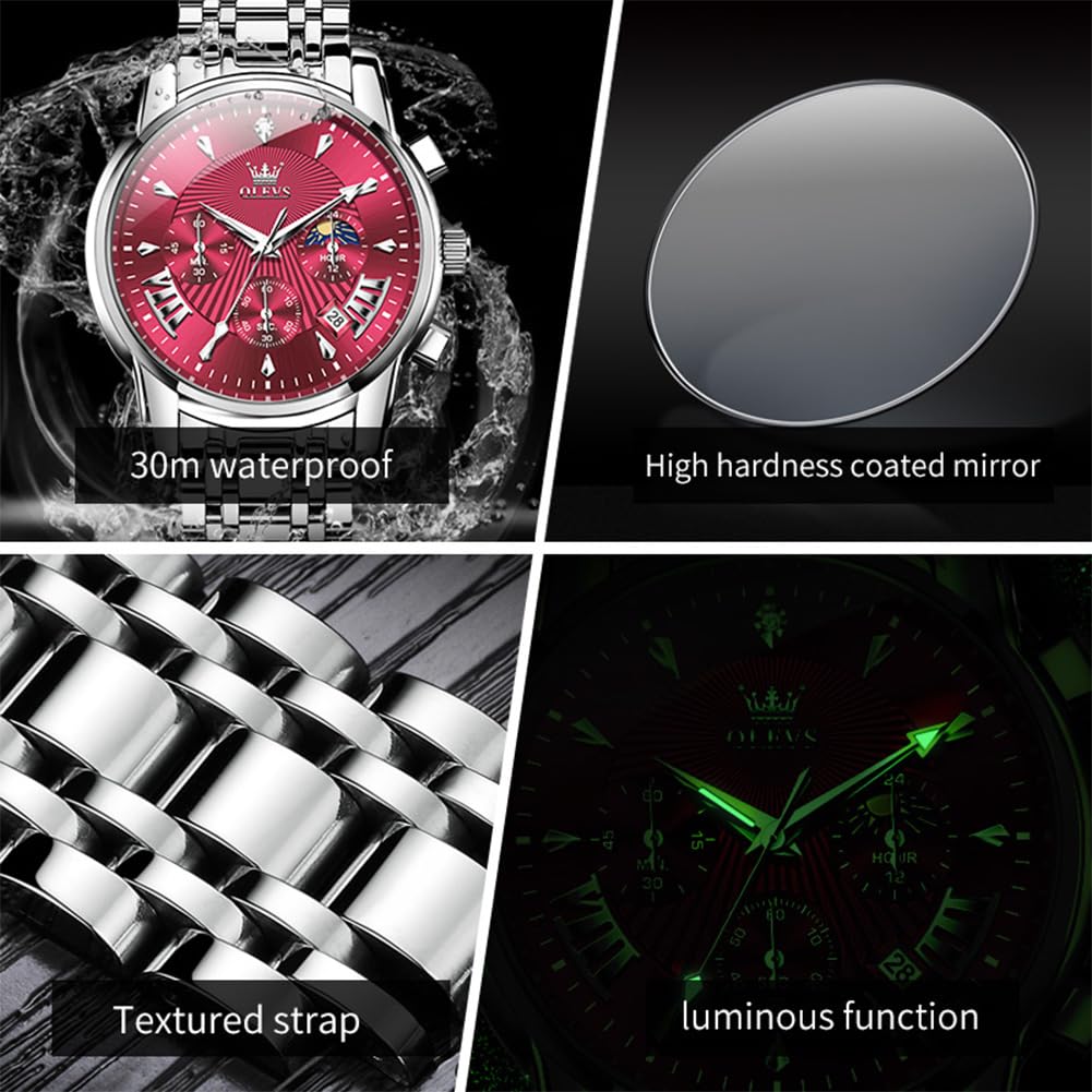 Waterproof Stainless Steel Chronograph Watch M10617