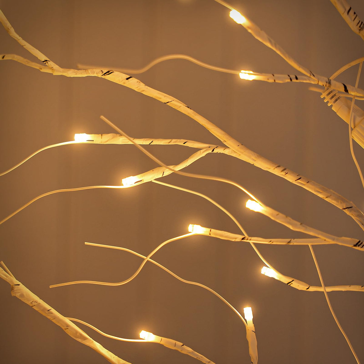 White Birch Tree with Lights Set of 3 Christmas Decorations with Warm White Lights S98570