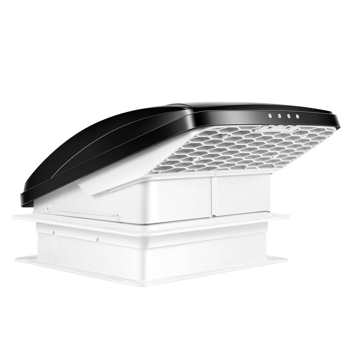 RV Roof Vent Fan 6-Speed Reversible 12V Smoked 14" x 14" Y2555