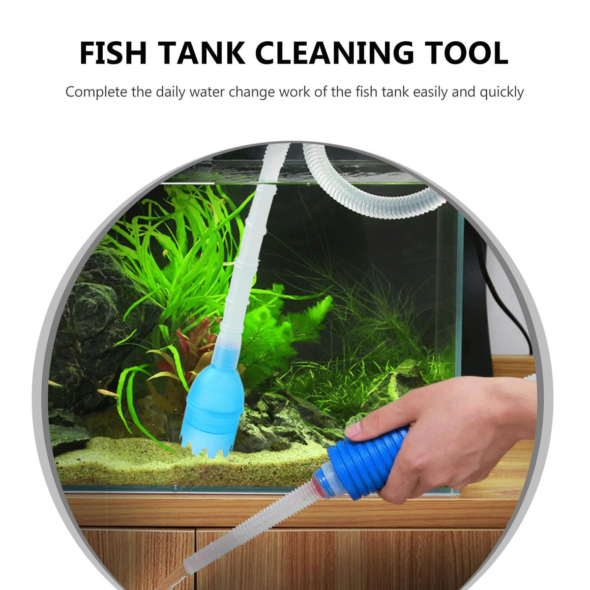 Aquarium Cleaning Tool Set with Hose and Airbag Q750
