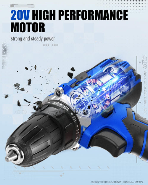 20V Cordless Drill Set with Battery and Charger G33021