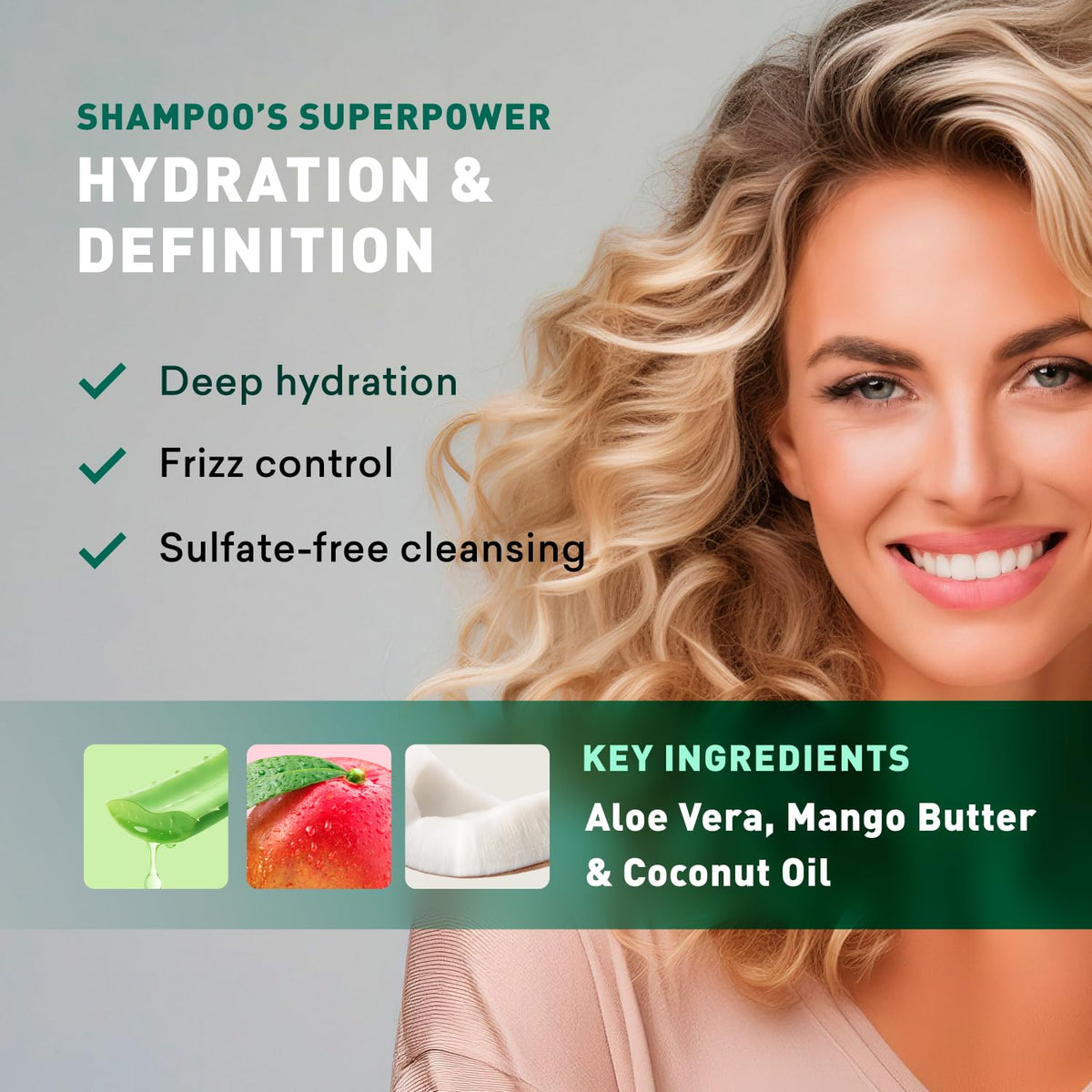 Sulfate-Free Hydrating Curl Enhancing Shampoo and Conditioner Set 16 oz K33737