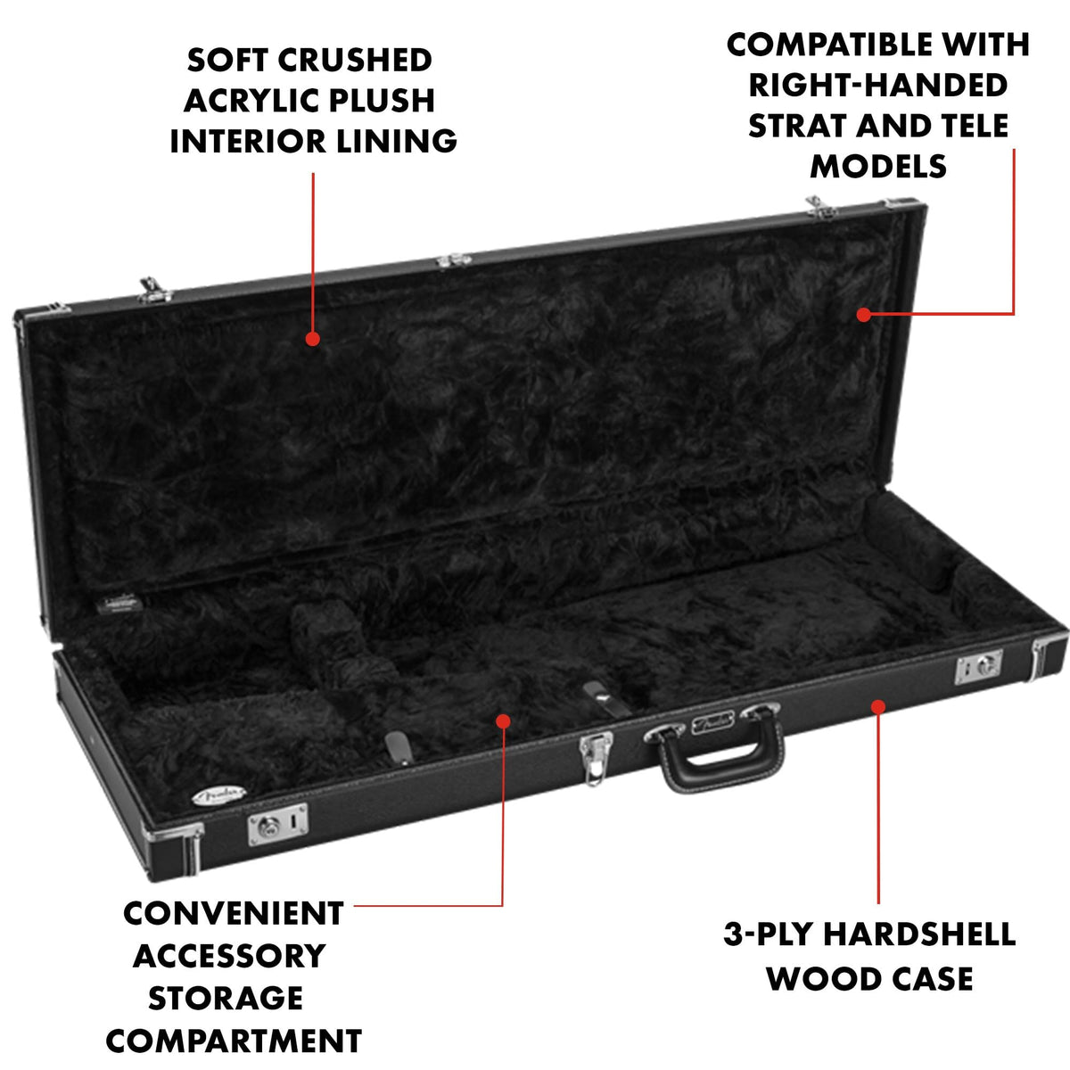 Black Wood Guitar Case M72499