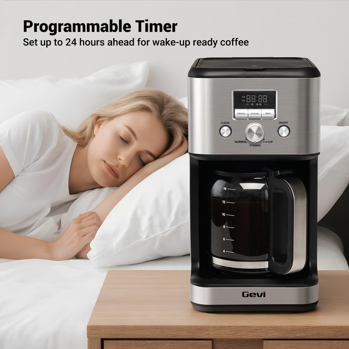 14 Cup Programmable Drip Coffee Maker with Glass Carafe X99620