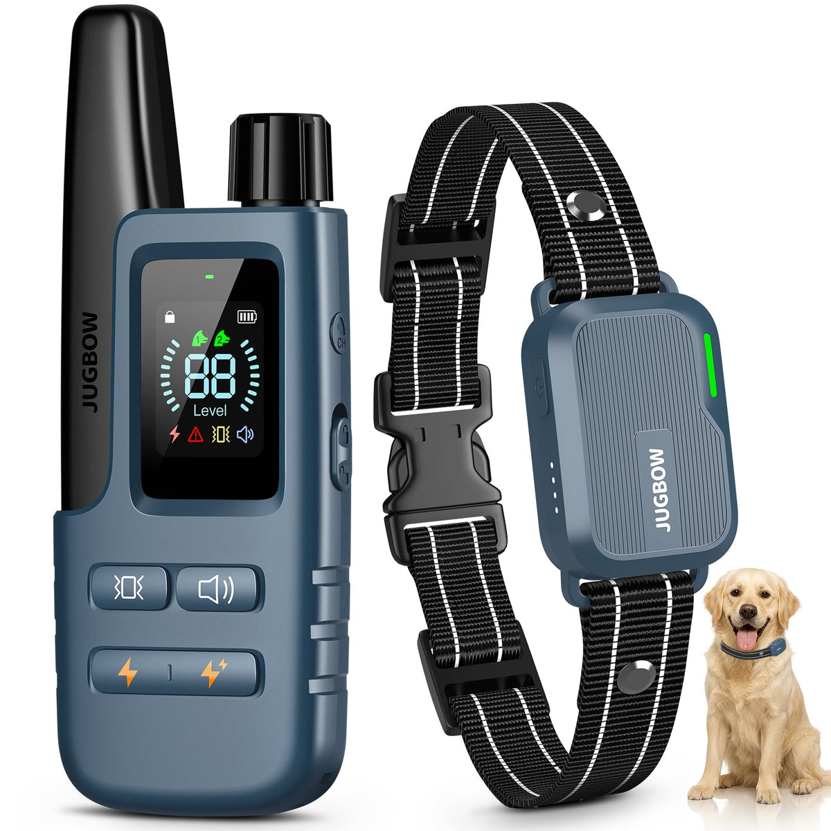 4500FT IPX8 Waterproof Rechargeable Dog Training Collar with Remote H82798