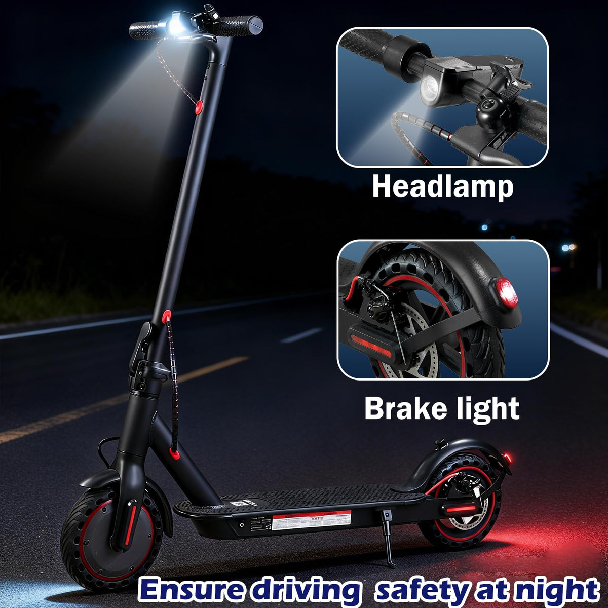 Electric Scooter with 350W/500W Motor, 8.5" Solid Tires, Foldable S131