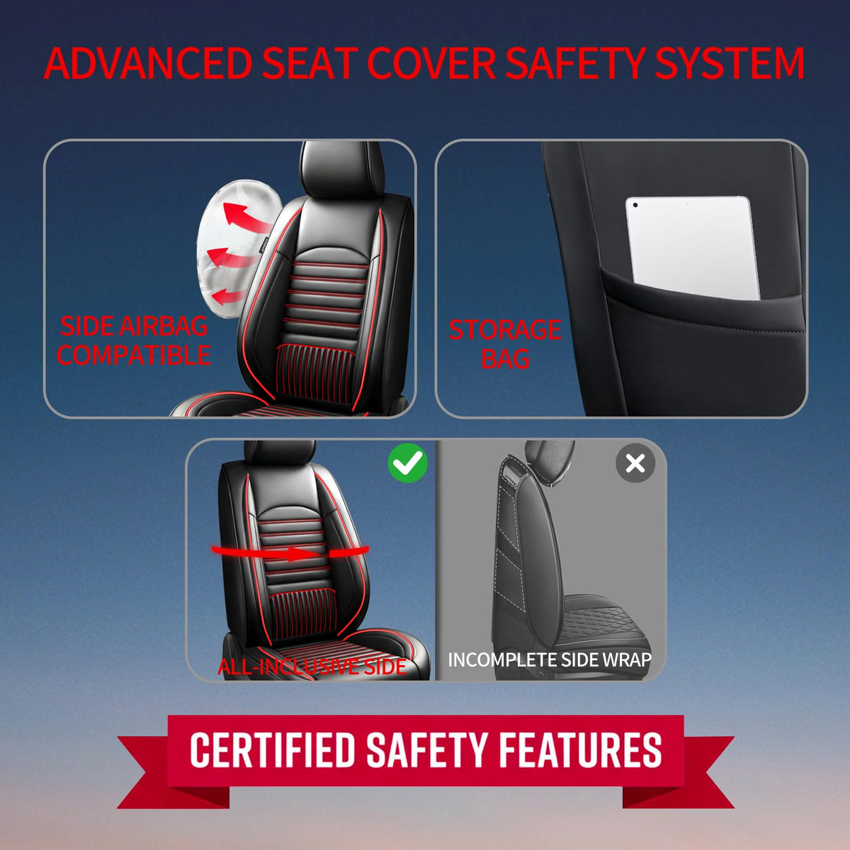 Car Seat Covers Full Set 5 Seat U514941