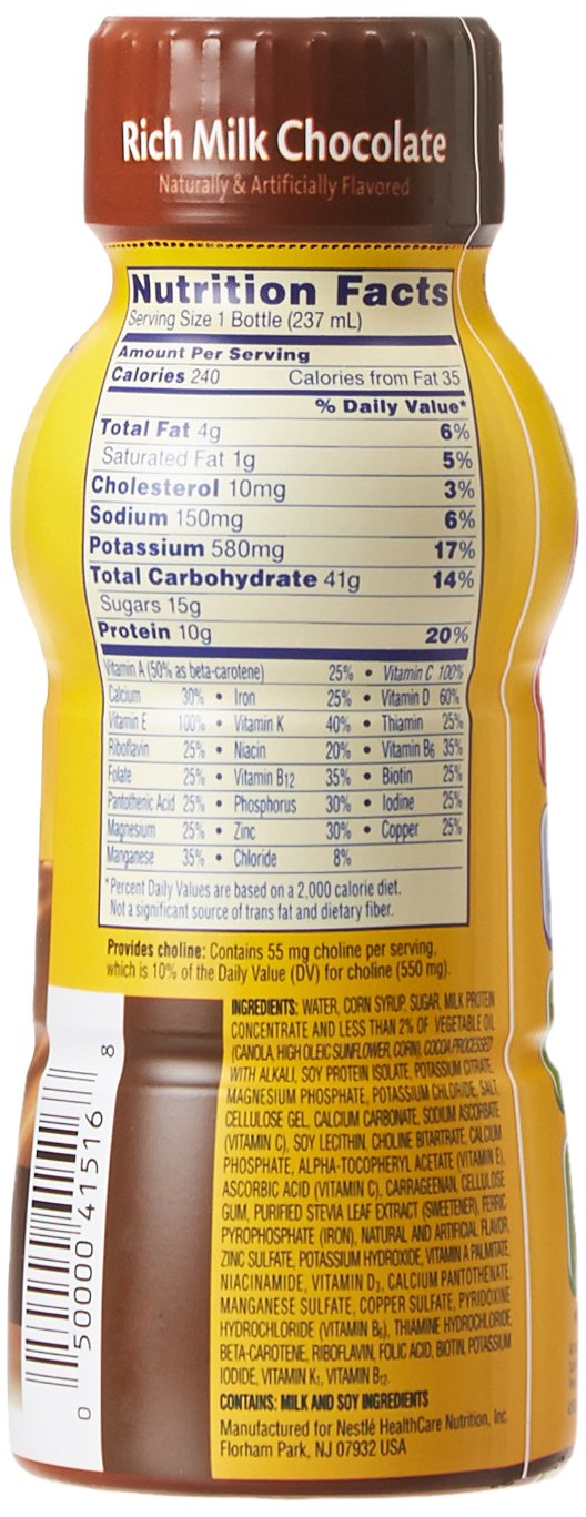 Chocolate Nutritional Drink 8 oz Bottle 24 Ct I98680