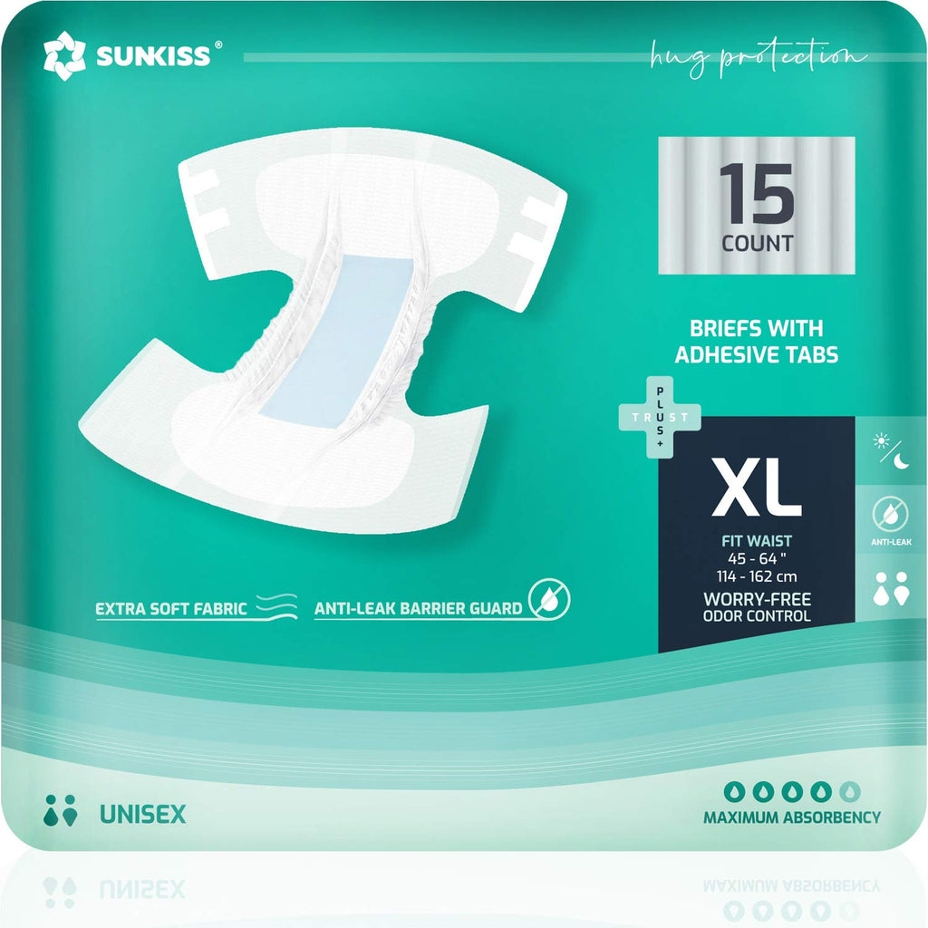 Adult Diapers XLarge 60 Count & Wet Wipes 200 Count Bundle T56993