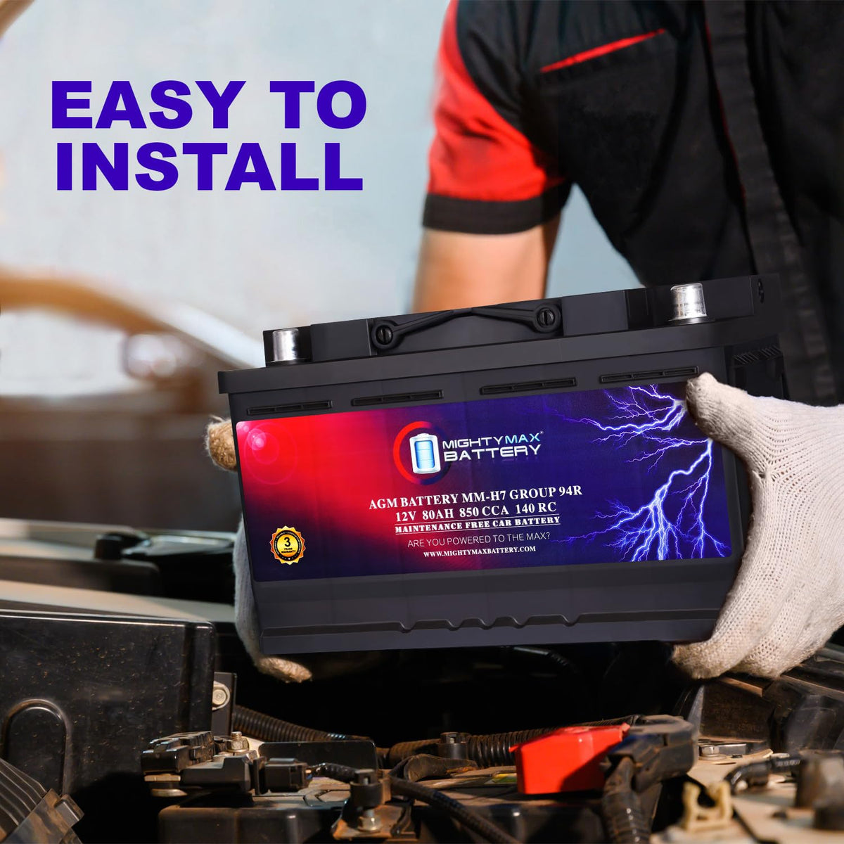 12V 80AH 850 CCA Replacement Battery E611