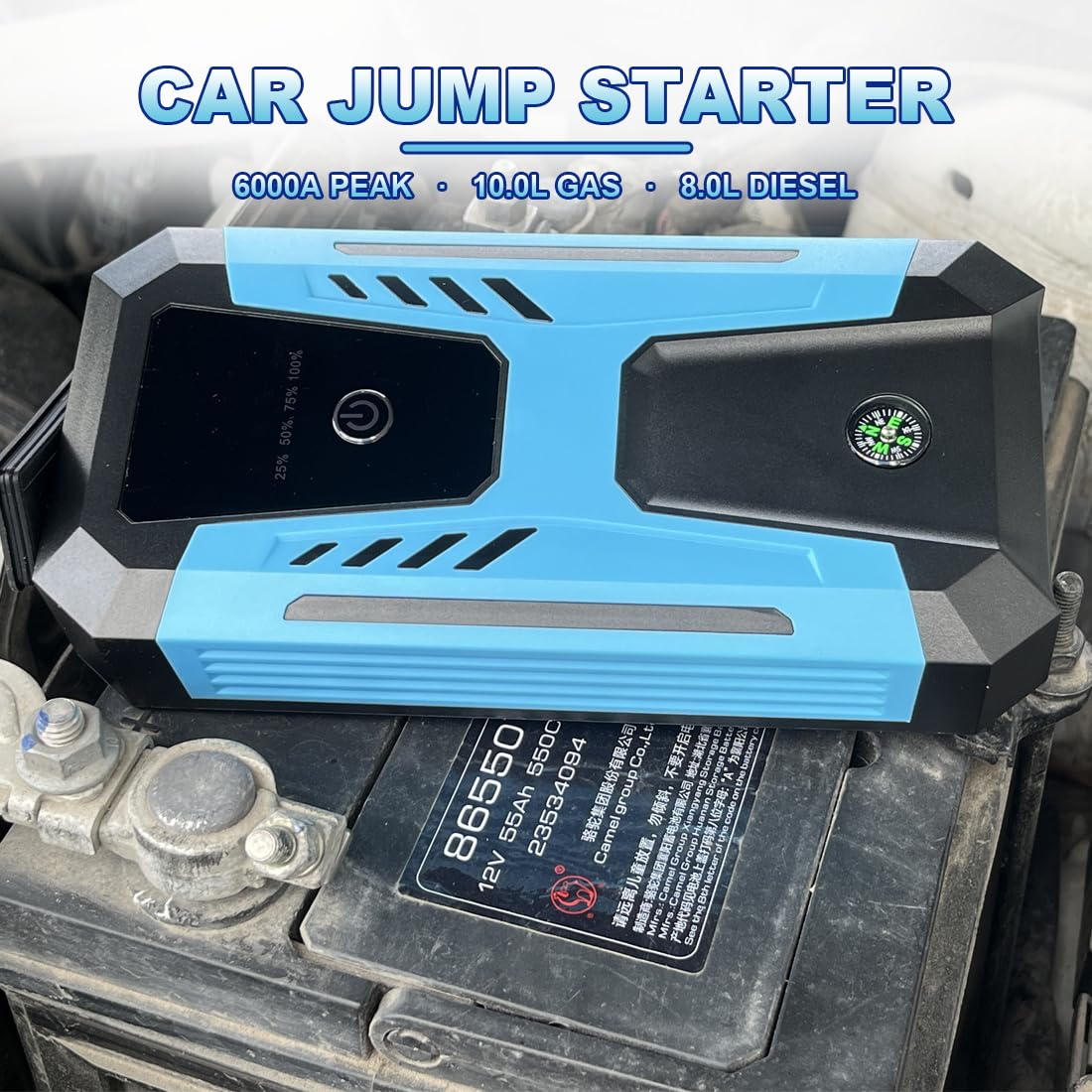 6000A Peak 12v Jump Starter N672