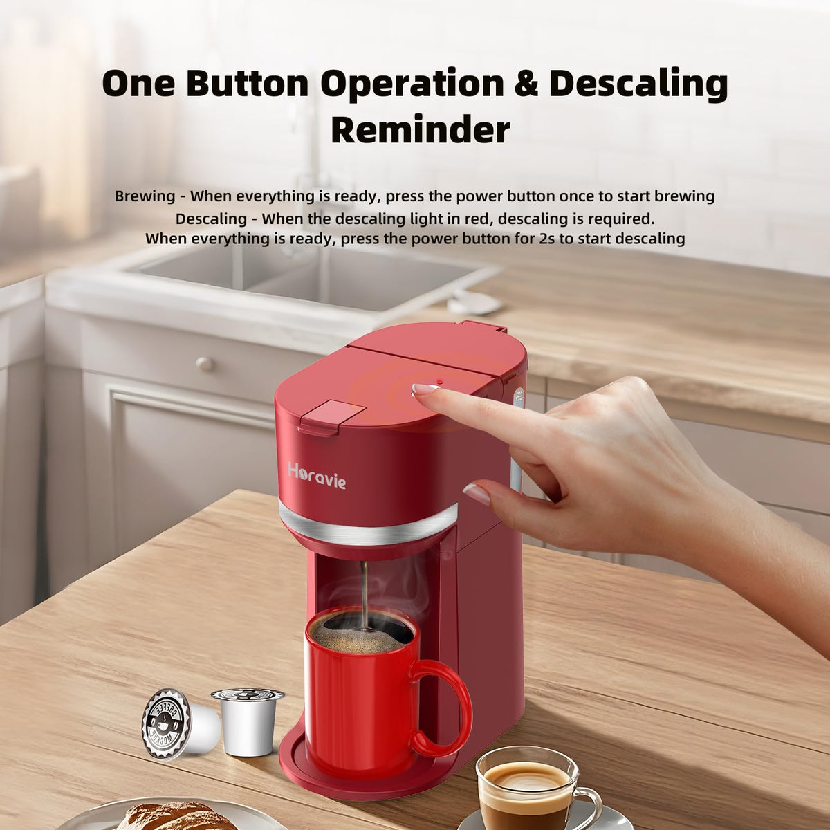 Single Serve Coffee Maker for K Cup and Grounds G73695