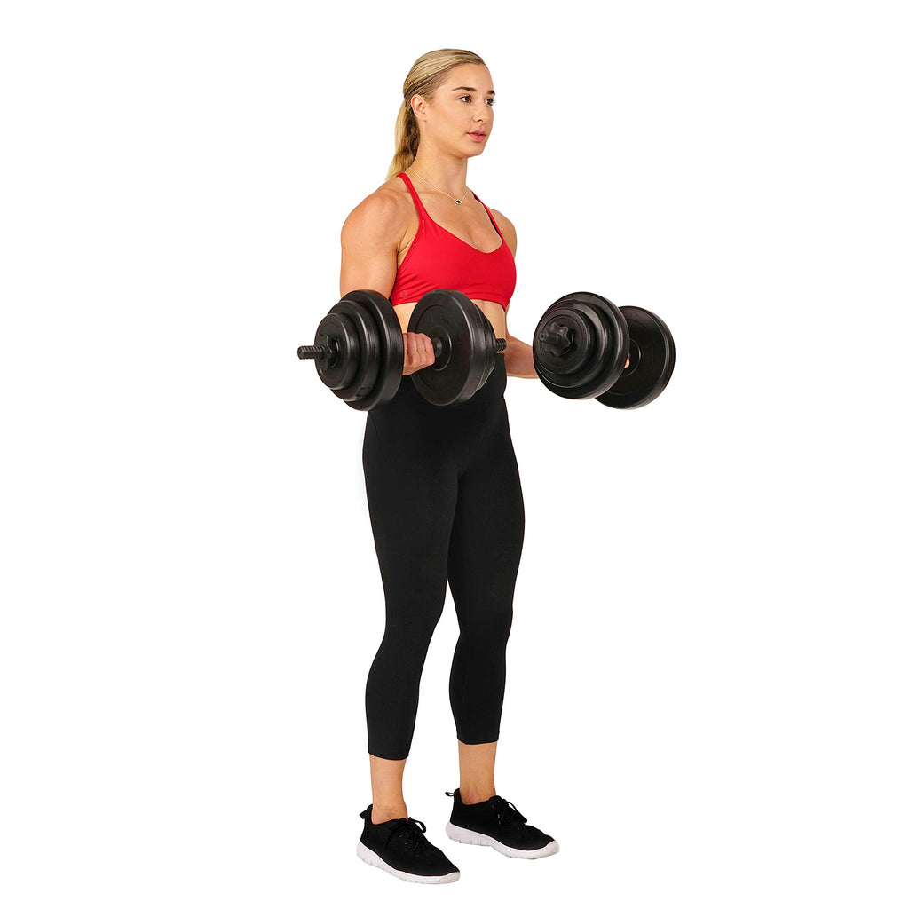 40 Lb Vinyl Dumbbell Set Hand Weights Z243