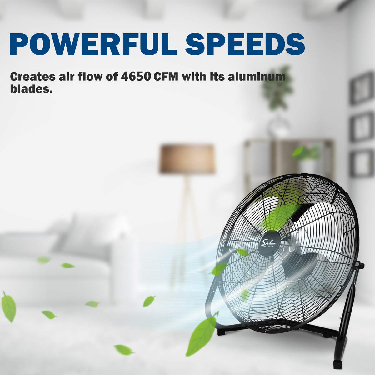 20 Inch 3-Speed High Velocity Metal Industrial Floor Fan N41332